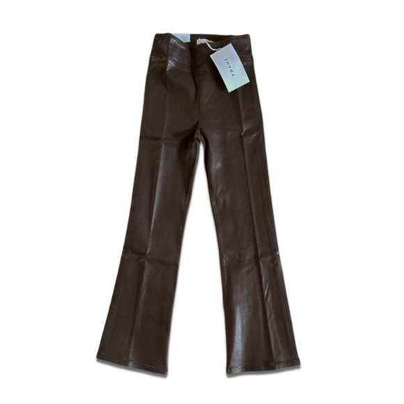 NWT Frame Jet Set Mini Boot Chocolate Cropped Pants Size 0 - Picture 8 of 14